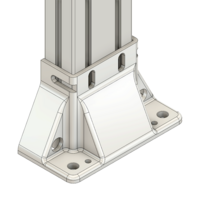 33-45903S-7 MODULAR SOLUTIONS FOOT<br>45MM X 90MM (3) SIDED FOOT W/12MM FLOOR ANCHOR HOLES, HEIGHT = 105MM